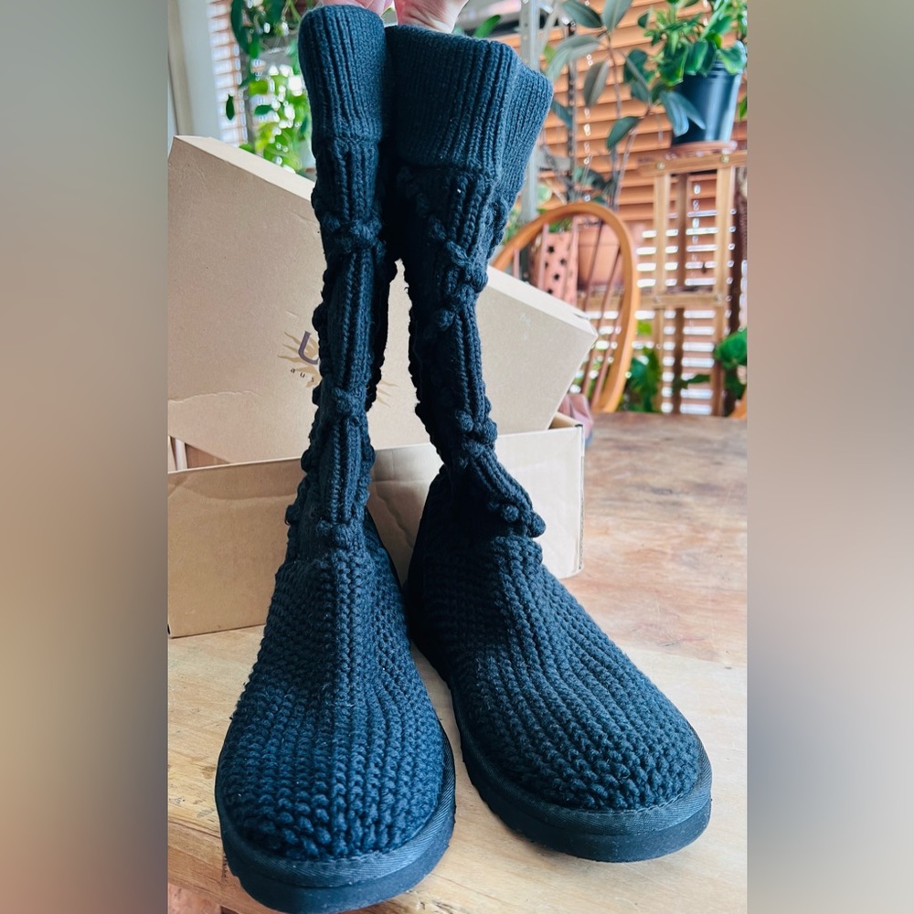 UGG Australia Classic Argyle Knit Boot Size8 USA 6.5 UK 39 EU - Picture 6 of 11